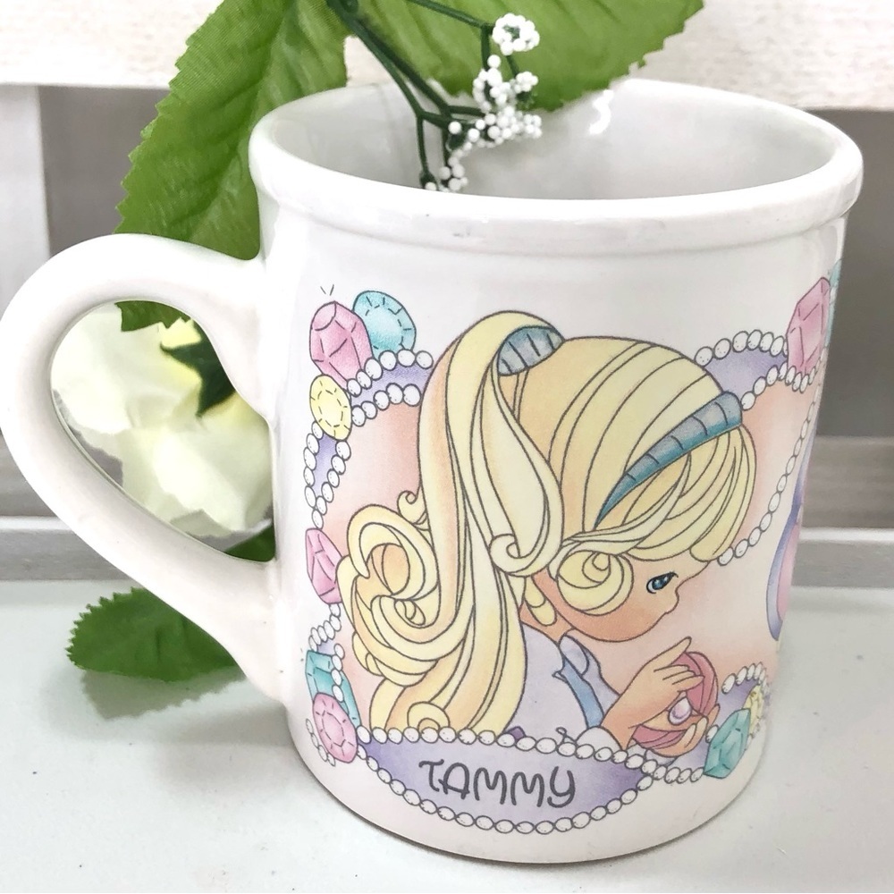 Precious Moments by Enesco Vintage 90's Tammy Mug Gentle Voice Strong Spirit